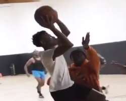 The star enjoys playing basketball in his free time.